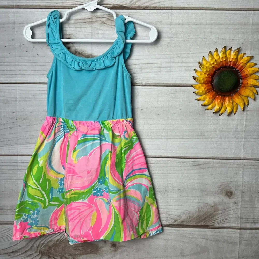 Lilly Pulitzer Girls Ruffle Dress XS (2-3)‎